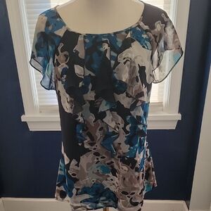 Ann Taylor Multicolor Abstract Blouse